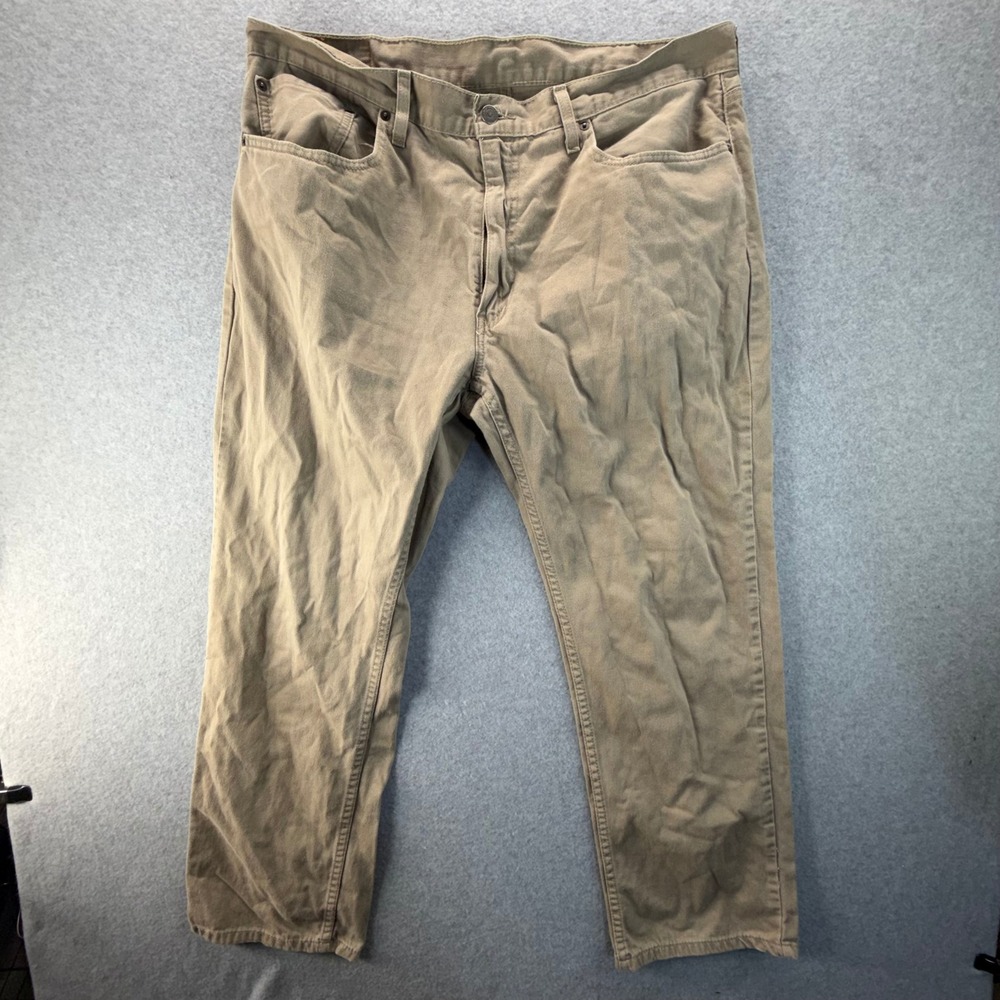 Levis 559 Relaxed Straight Leg Khaki Tan Twill Pants Mens 38x30 White Tab